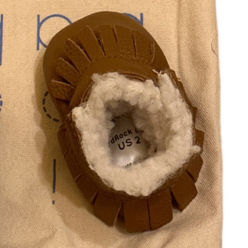 BIRDROCK BABY Classic Brown Baby Moccasins